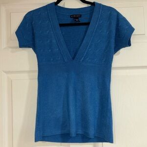 Women’s New York & Company Blue V Neck Sweater